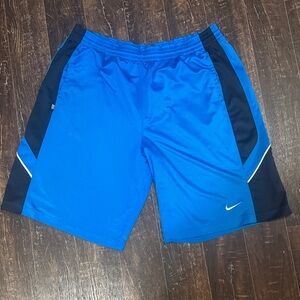 Nike Men's Turquoise and Navy Athletic Shorts - XXL